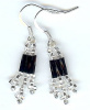 Black and Silver Bead Earrings